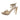 Jimmy Choo Claudette 100 Shimmer Leather Sandals Nude