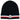 Moncler Tricolour Logo Beanie Hat Black