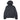 Emporio Armani Hooded Nylon Jacket With All-over Jacquard Monogram Black